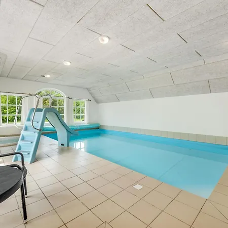 18-person Pool House With Indoor Hot Tub, Water Slide And Outdoor Hot Tub * Ulfborg