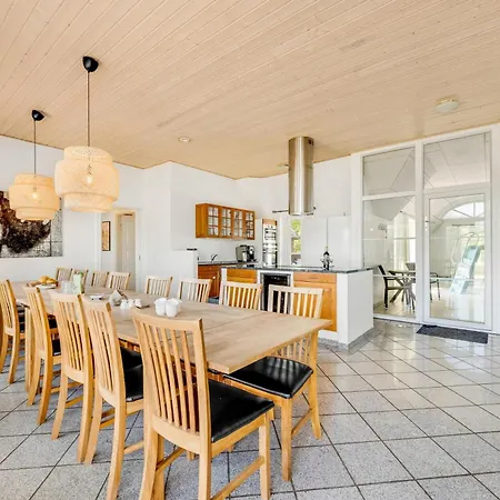 18-person Pool House With Indoor Hot Tub, Water Slide And Outdoor Hot Tub Feriehus Ulfborg
