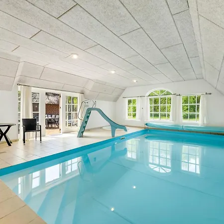 18-person Pool House With Indoor Hot Tub, Water Slide And Outdoor Hot Tub