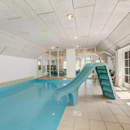 18-person Pool House With Indoor Hot Tub, Water Slide And Outdoor Hot Tub * Ulfborg